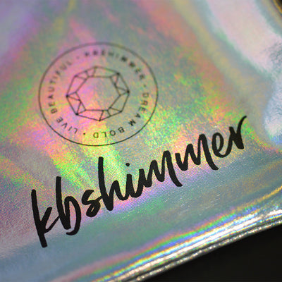 KBShimmer - Silver Holographic Drawstring Backpack