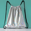 *PRE-SALE* KBShimmer - Silver Holographic Drawstring Backpack